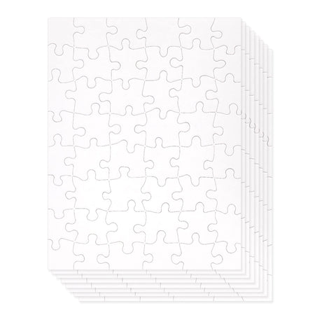 Juvale 36 Pack Blank Puzzles to Draw On, 8.5x11 Make Your Own Jigsaw Puzzle for Kids DIY Crafts, Arts Projects (48 Pieces Each) Juvale