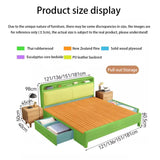 Solid Wood Farmhouse Bed Frame Set with Mattress and Nightstands, Walnut Finish BaFra