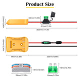 2 Packs Power Wheel Adapter for Dewalt 20V Battery Adapter Power Wheels Battery Converter Kit with Fuses & Wire Terminals, 12AWG Wire, Power Connector for DIY Rc Car Toys, Robotics and Rc Truck CHoiKWong