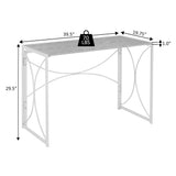 Convenience Concepts Designs2Go Nova Folding Desk 39.5" - Contemporary Modern Office Table, Makeup Vanity and Crafts Table, No Tools Assembly & Easy to Store, Pink/White Convenience Concepts