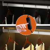 Homsee LED Lighted 5-Tier Glass Door Bookcase in Black with Hanging Bar – 47.2" Wooden Storage Cabinet for Home & Office Homsee