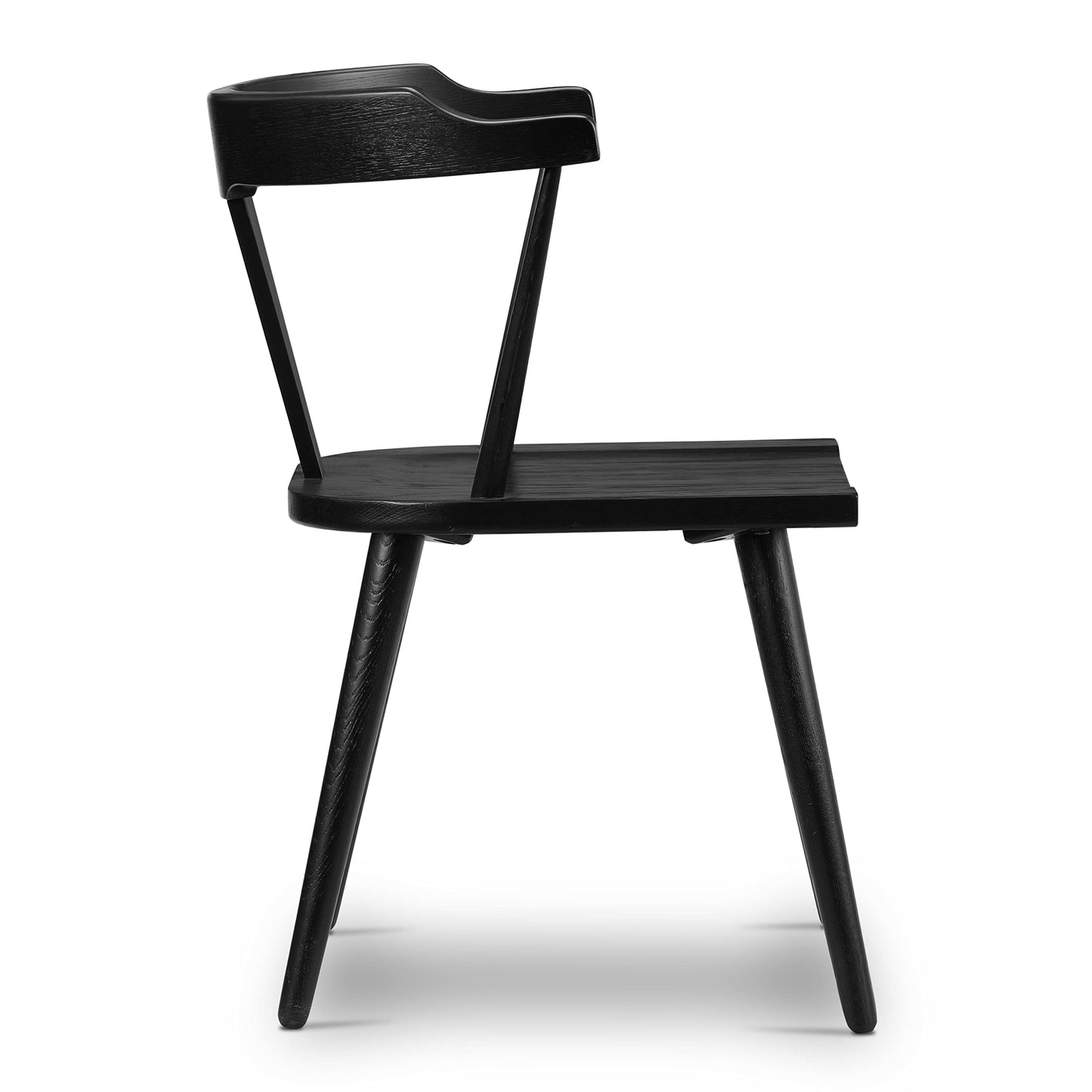 POLY & BARK Enzo dining chairs, Single, Black - WoodArtSupply