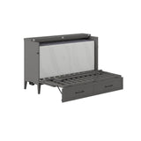 AFI, Santa Fe Queen Murphy Bed Chest with 6" Mattress & Built-in USB Charger, Grey AFI