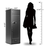 KAER 15-17 Gun Safe,Gun Safes for Home Rifle and Pistols,Large Capacity Gun Safe Rifle,Multi-Function Gun Cabinet,Sturdy Anti-Theft Gun Safe with Handgun Racks, Magnetic Lamp(Unassembled) KAER