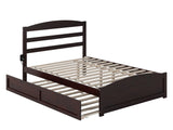 AFI, Warren Full Platform Bed with Matching Footboard & Twin Trundle, Espresso AFI