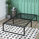 Zinus Lorelei 14 Inch Metal Platform Bed Frame, Mattress Foundation with Steel Slat Support, No Box Spring Needed, Easy Assembly, Twin, Black Zinus
