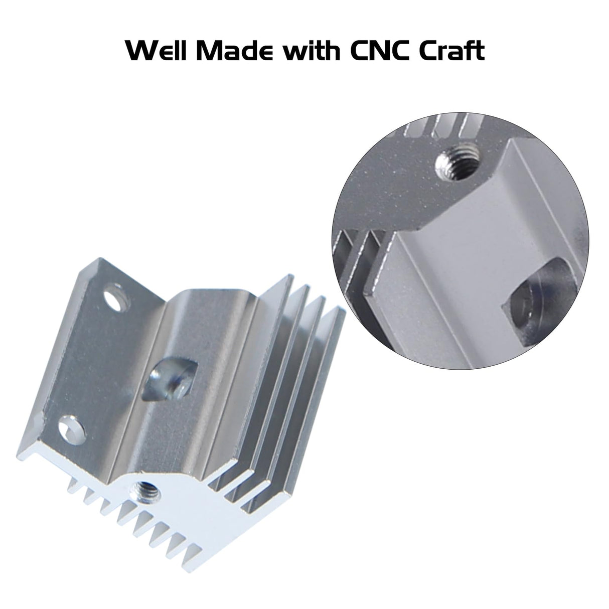 FYSETC 3D Printer Accessories - K1 Max Hotend HeatSink - Aluminum Heat Sink Replacement: Clone Fast Cooling Hot End Parts Siliver Radiator Fit Crealty K1 K1C Ceramic Print Head Heating Block Kit FYSETC