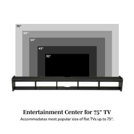 Walker Edison Zee Modern Floating Mounted Minimalist Stand for TVs up to 70 Inches, 65 Inch, Coastal Oak Walker Edison