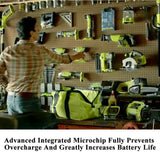 18V Battery and Charger Combo for Ryobi 18 Volt Cordless Tools Battery and P118B Charger, Cell9102 18V Battery Capacity Output 5.0Ah CELL9102