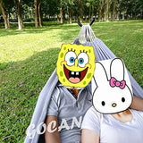 GOCAN Brazilian Double Hammock 2 Person Extra Large 330X150cm Load Capacity 600Pound Canvas Cotton Hammock for Patio Porch Garden Backyard Lounging Outdoor and Indoor XXL(Grey) GOCAN