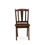 East West Furniture DLC-MAH-W Dublin Dining Chairs - Slat Back Solid Wood Seat Chairs, Set of 2, Mahogany East West Furniture
