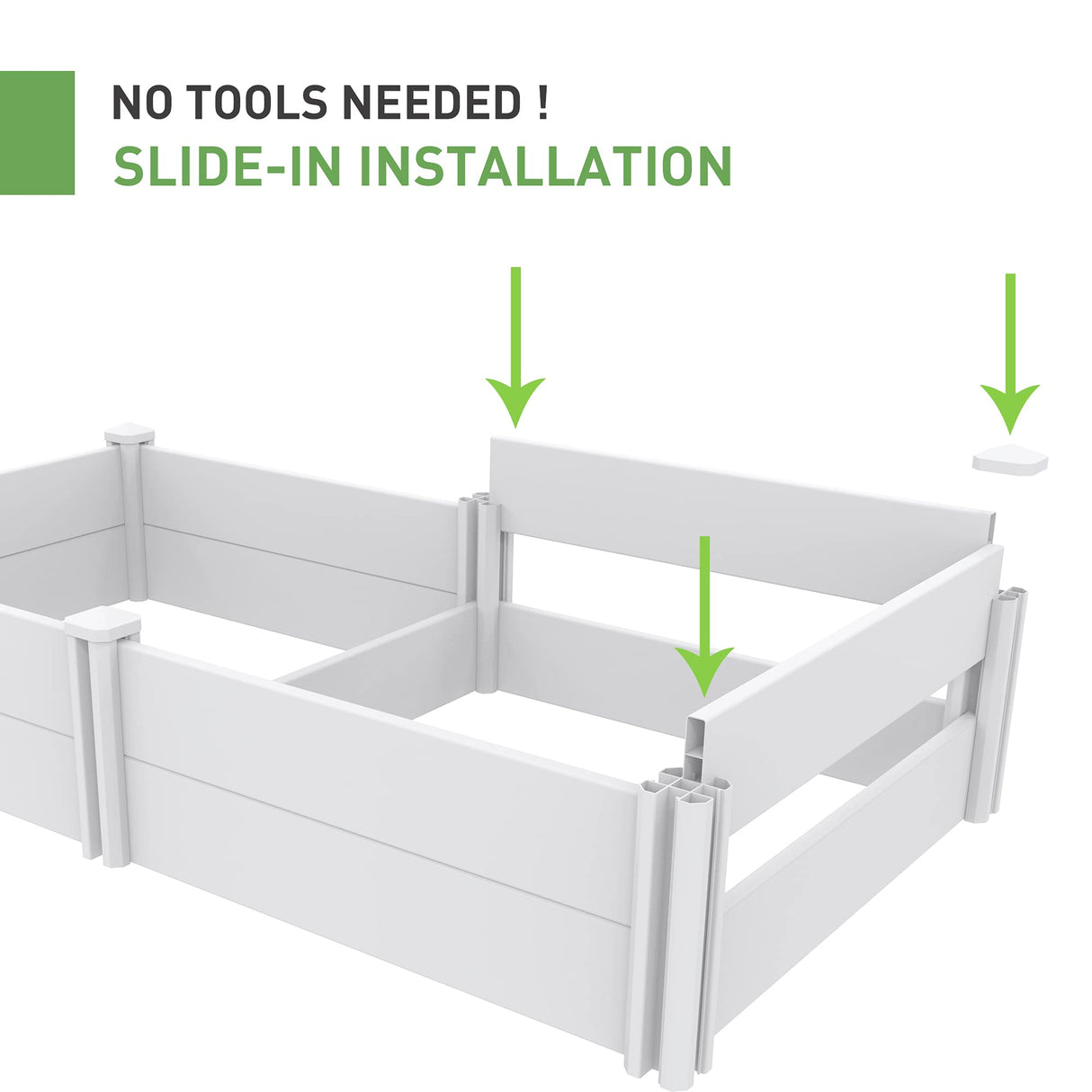 sunny cosy 6' x 3' Vinyl Raised Garden Bed Screwless Planter Box for Gardening, Whelping Pen and More sunny cosy