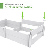 sunny cosy 6' x 3' Vinyl Raised Garden Bed Screwless Planter Box for Gardening, Whelping Pen and More sunny cosy