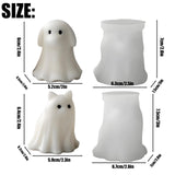 2PCS Halloween Animal Ghost Candle Mold,3D Ghost Silicone Mold， Suitable for Making and Decorating Scented Candle Soap for Halloween (2 PCS) Youzon
