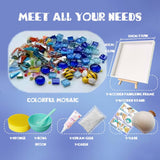 Zioyihan DIY Vase Mosaic Painting Kit, DIY Mosaic Arts and Craft Kits with Vase Mosaic Accessories, Handmade Sticker Painting Gem Art Kit for Adults Room or Home Decor Zioyihan