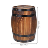 OFFSCH Oak Barrel Decoration Props Antique Decor Wooden Planter Retro Decor Succulent Pot Beer Barrel Wooden Barrel Ornament Red Wine Barrel, 10.61X8.25X8.27in OFFSCH