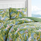 Tommy Bahama Quilt Set Reversible Cotton Bedding with Matching Shams, Lightweight Home Decor for All Seasons, Sky Tommy Bahama