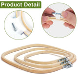 Caydo 3 Pieces 3 Sizes Square Embroidery Hoops Adjustable Circle Cross Stitch Hoop Embroidery Frames for Sewing, Needlework, DIY Embroidery Craft Caydo