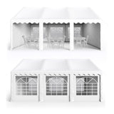 GREEN PARTY 16x20FT Party Tent Heavy Duty, Large Wedding Event Shelters with 3 Carry Bags & Removable Sidewalls, Outdoor Canopy Gazebo Commercial Tent for Carport Camping Garden Patio GREEN PARTY