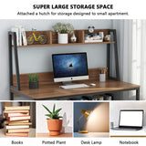 Tribesigns 47-Inch Computer Desk with Hutch and Bookshelf - Space-Saving Home Office Solution Tribesigns