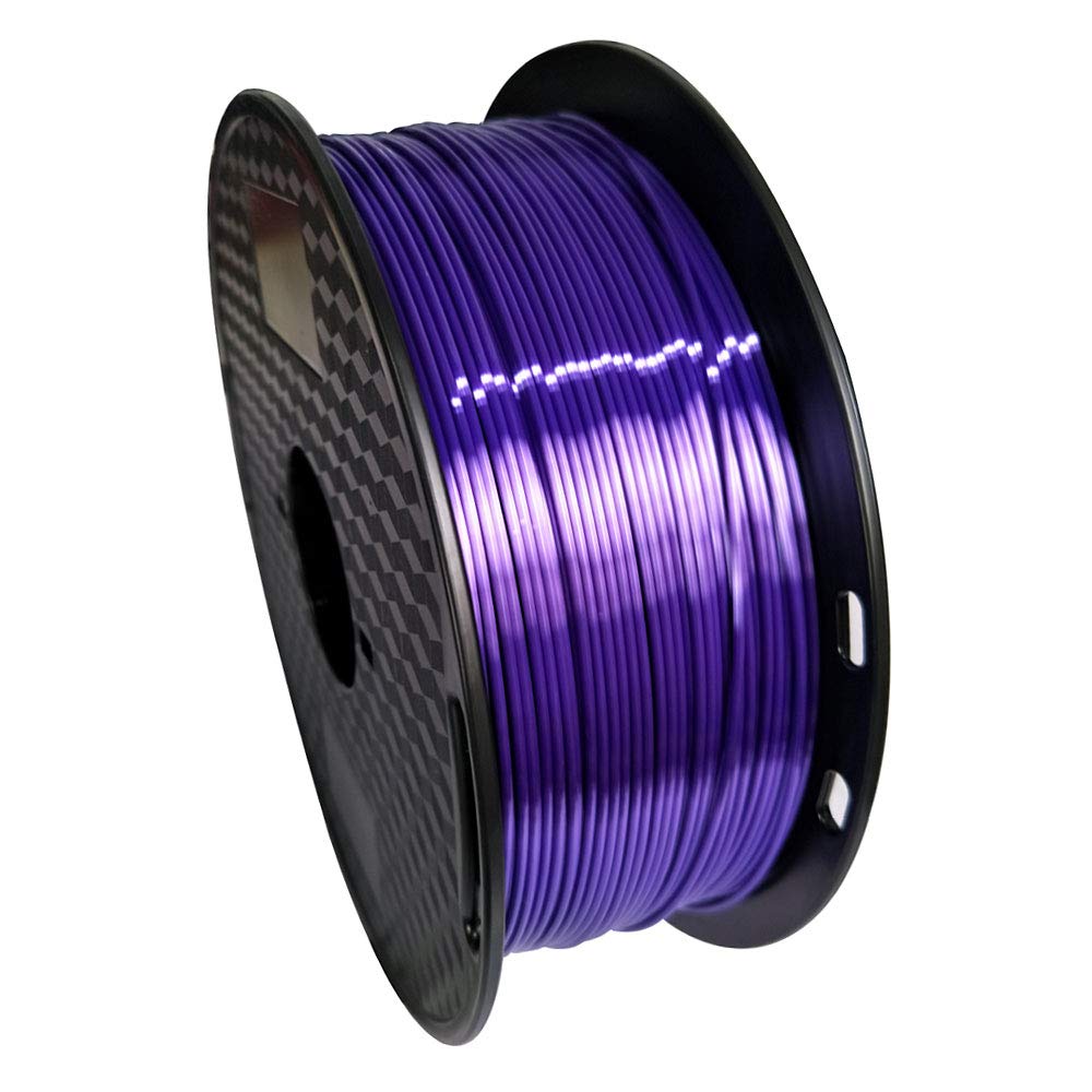 Silk Purple PLA 1.75mm 3D Printer Filament 1KG (2.2 LBS) Silky Shiny Purple 3D Printing Material Metallic Dark Violet Purple Color HZST3D - WoodArtSupply