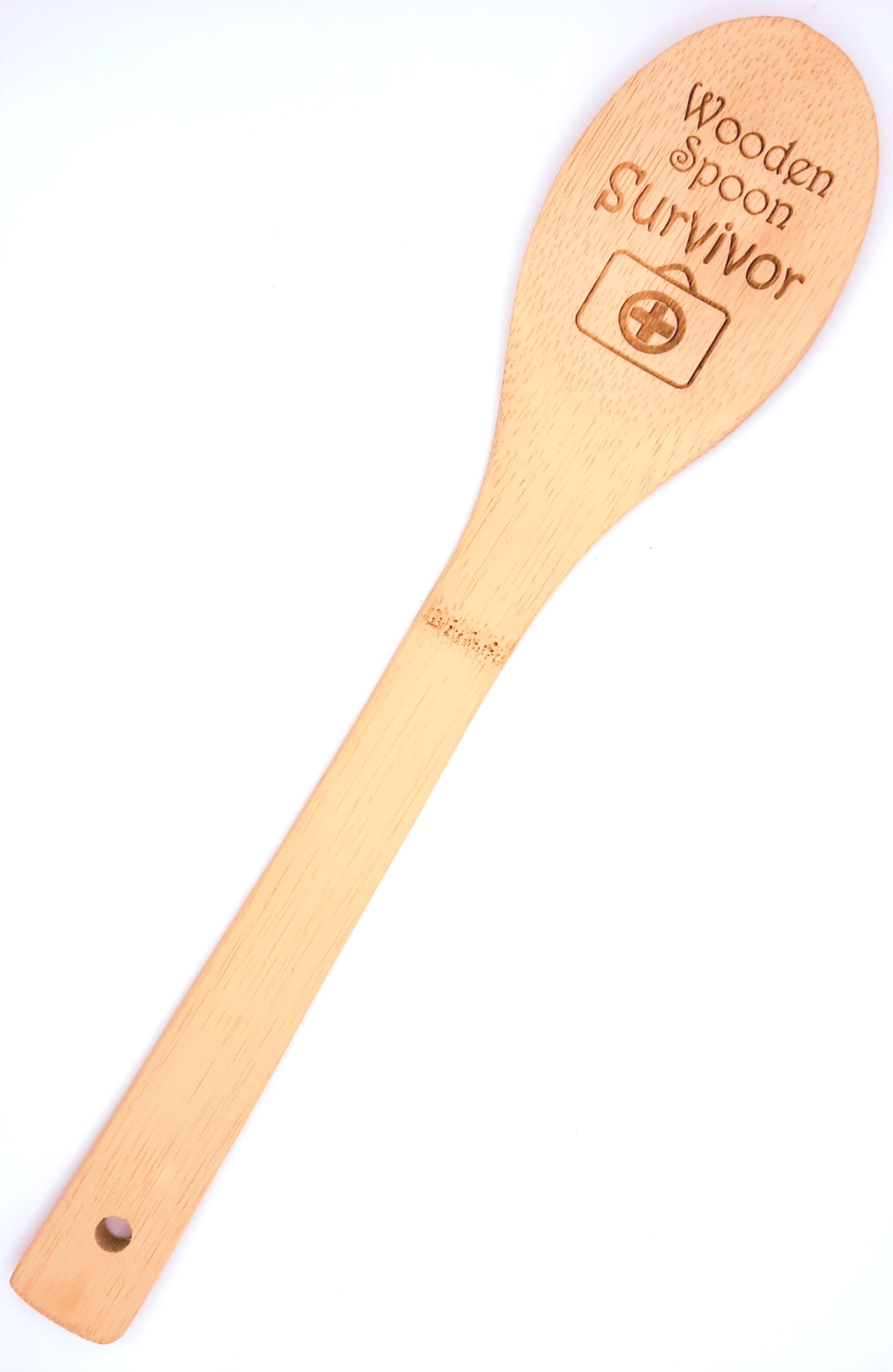 Funny Cooking Spoon, Eco-Friendly Bamboo Cooking Utensil, Funny Old School Gag Gift, Gen X, Wooden Spoon Survivor, Sassy Humor, Laser Engraved Wooden Spoon (Not Personalized) (Wooden Spoon Su - WoodArtSupply