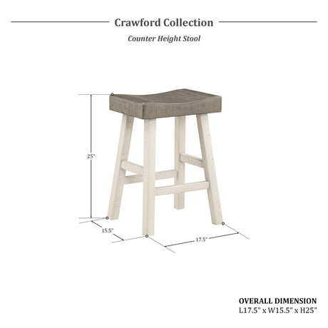 Lexicon Farmhouse Bar Table Set for 3 with Saddle Stools - Stylish White/Coffee Kitchen Dining Set Lexicon