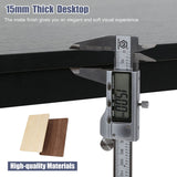 Computer Desk Home Office Desk 48”W x 24”D Gaming Desk Corner Writing Black Large Student Art Modren Simple Style PC Wood and Metal Desk Workstation for Small Space, Black BestOffice