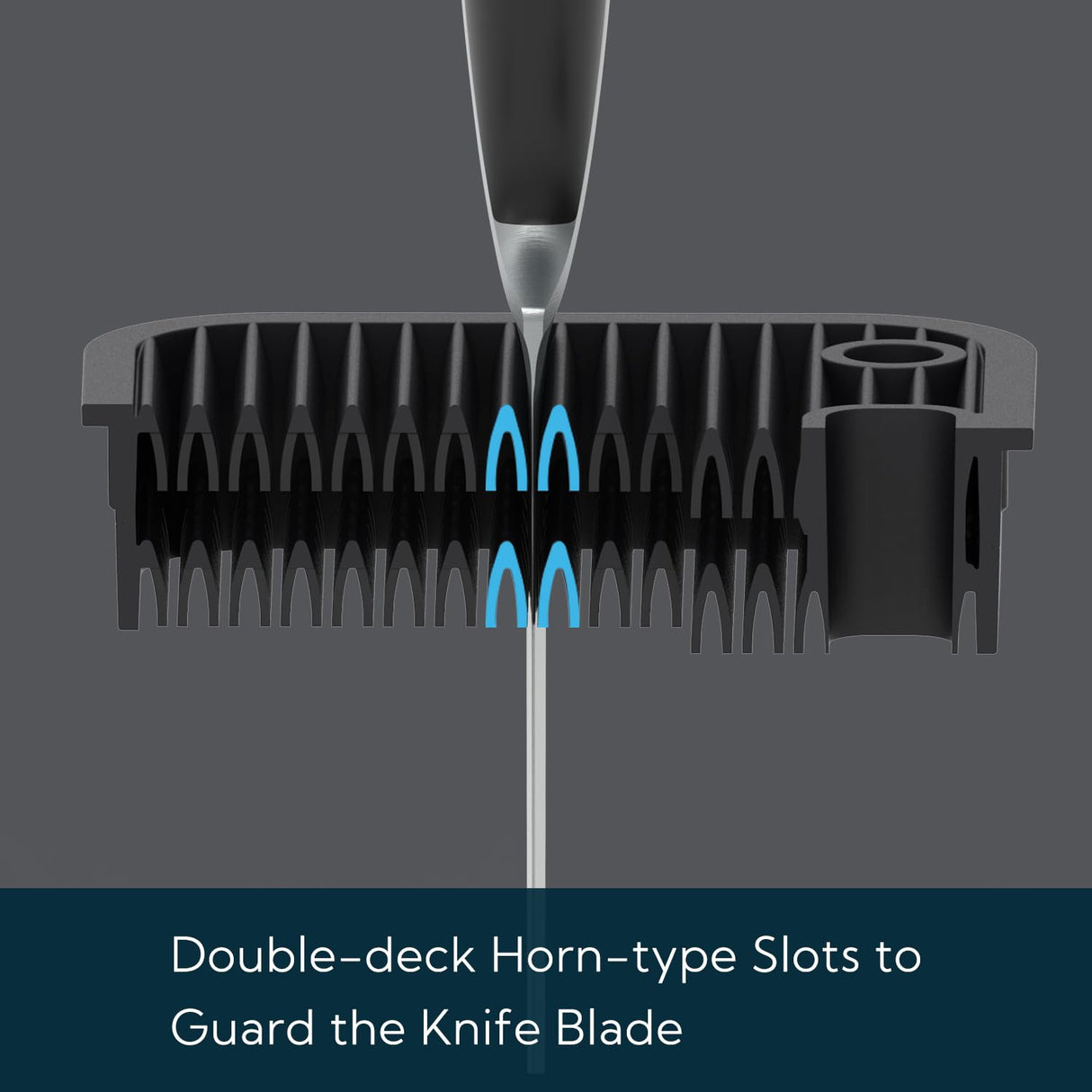 Deluxe Universal Knife Block with Slots for Scissors and Sharpening Rod - Eco-Friendly Bamboo Knife Holder For Safe, Space Saver Knives Storage - KITCHENDAO