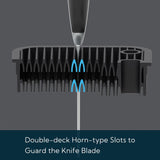 Deluxe Universal Knife Block with Slots for Scissors and Sharpening Rod - Eco-Friendly Bamboo Knife Holder For Safe, Space Saver Knives Storage - KITCHENDAO