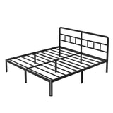 Yicensen 14 Inch King Bed Frame with Headboard, Heavy Duty Metal King Size Platform Bed Frame with Rounded Corner Legs, No Box Spring Needed, Noise Free, Easy Assembly, Black Yicensen