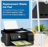 PRINTERWORK612 Waste Ink Pad Replacement for EPSON Ecotank ET-2800 ET-2803 ET-2720 ET-2711 ET-4700 L3110 L3210 L3150 L3250 etc. Printers, Maintenance Box with Extra Sponge Absorbant GENERIC