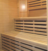 Canadian Hemlock Outdoor Triple Bench Wet or Dry Traditional Swedish Steam Sauna SPA with 9KW Heater Generic