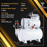 T TOGUSH Air Brush Kit with Air Compressor with Airbrush Cleaning Tools Double Action Airbrush for Model Painting Hobby Craft Airbrush Compressor T TOGUSH