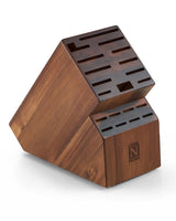 Cook N Home Acacia Wood Knife Storage Block without Knives, 20 Slot Universal Knife Holder Countertop Butcher Block Knife Stand for Easy Kitchen Storage Cook N Home