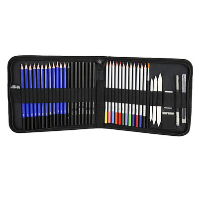 Maxmartt 41 Pack Drawing Set Sketch Kit, Sketching Supplies,Graphite, and Charcoal Pencils, Pro Art Drawing Kit for Artists Adults Teens Beginner Kid, Ideal for Shading, Blending