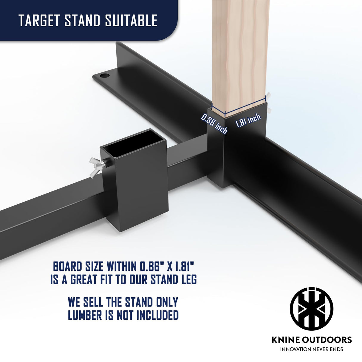 KNINE OUTDOORS Shooting Target Stand for Outdoors, Durable Paper Target Holder with Stable Adjustable Base for Paper Shooting Targets Cardboard KNINE OUTDOORS