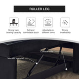 FENFSHE Futon Sofa Bed, Modern Velvet 3 in 1 Sleeper Sofa Couch Bed, Pullout Couch Bed with Adjustable Backrest, Storage Pockets and Toss Pillows for Living Room, Bedroom (Black) FENFSHE