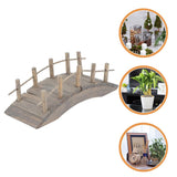 Gadpiparty Garden Bridge 2pcs Miniature Wooden Arch Bridge Model Mini Garden Ornaments Micro Landscape Decor Miniature House Decorations Gadpiparty