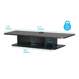 FITUEYES Floating Entertainment Center Wall Mounted Media Console TV Stand Component Shelf TV Wall Cabinet, Black FITUEYES