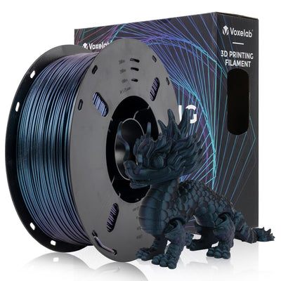 VOXELAB 3D Printer Filament, 1.75mm PETG Burnt Titanium Filament, Dimensional Accuracy +/- 0.02 mm, 3D Printing Material 1kg/ Spool, Fit Most FDM 3D Printers, Burnt Titanium