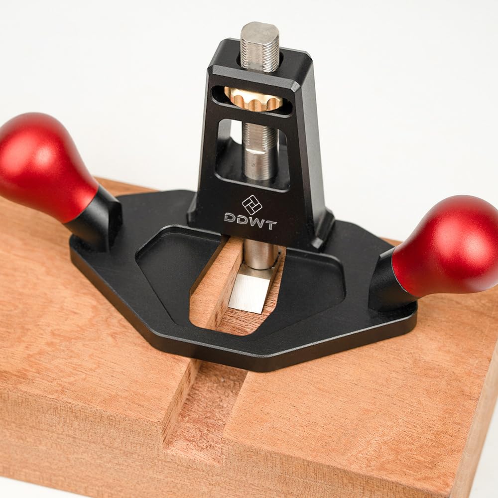 DDWT Router Plane Handheld Woodworking Tool Quick Adjust Depth with Depth Stop for Tuning Joinery Cutting Dados Grooves Mortise DDWT