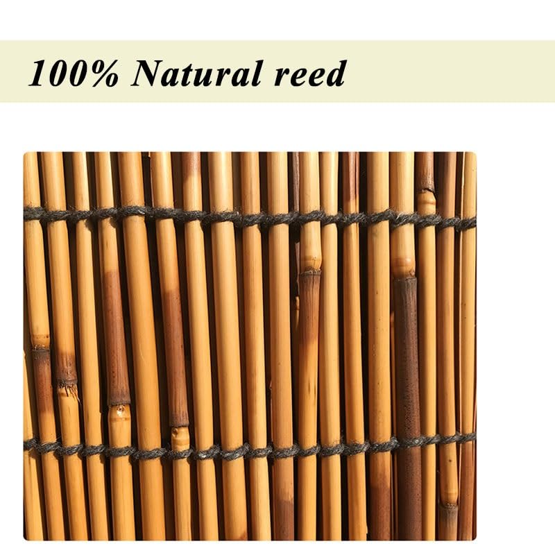 Reed Fencing Rolls for Balcony, Brown Bamboo Fence Reed Privacy Screen 1.6' 2' 3' 4' 5' 6' High Outdoor Patio Balcony Backyard Railing (Size : 3'H x16'L)