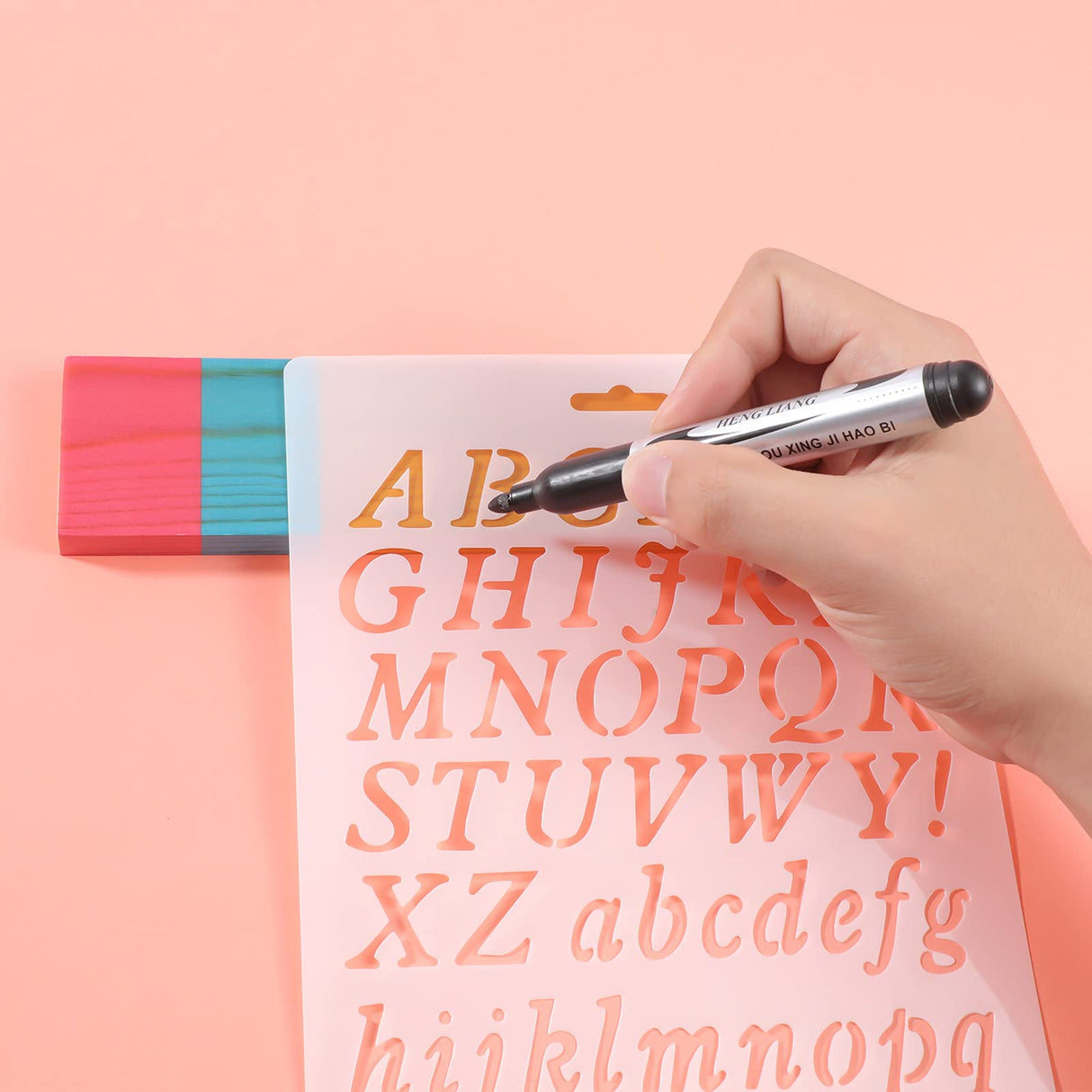 Zonon 8 Pieces Personalized Pencil Name Plate Blank Wooden Desk Sign with Marker Pen and English Letter Template Teacher Appreciation Presents for Classroom School Wood Decor Christmas Party Supplies Zonon