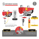 VIVOHOME Electric Hoist, 110V 440 Lbs Winch with Remote Control, Zinc-Plated Steel Wire Hoist for Garage, Warehouses, Factories 38ft Lifting Height with Emergency Stop Switch ETL Listed VIVOHOME