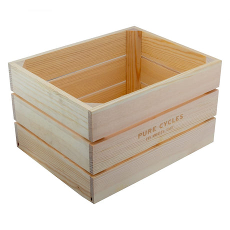 Pure Cycles Bicycles Wood Bike Crate, Natural Pine Pure Cycles