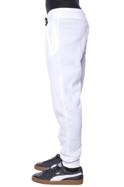 Southpole Mens 1570 Basic Active Sweatpants Fleece Jogger, White, Medium US