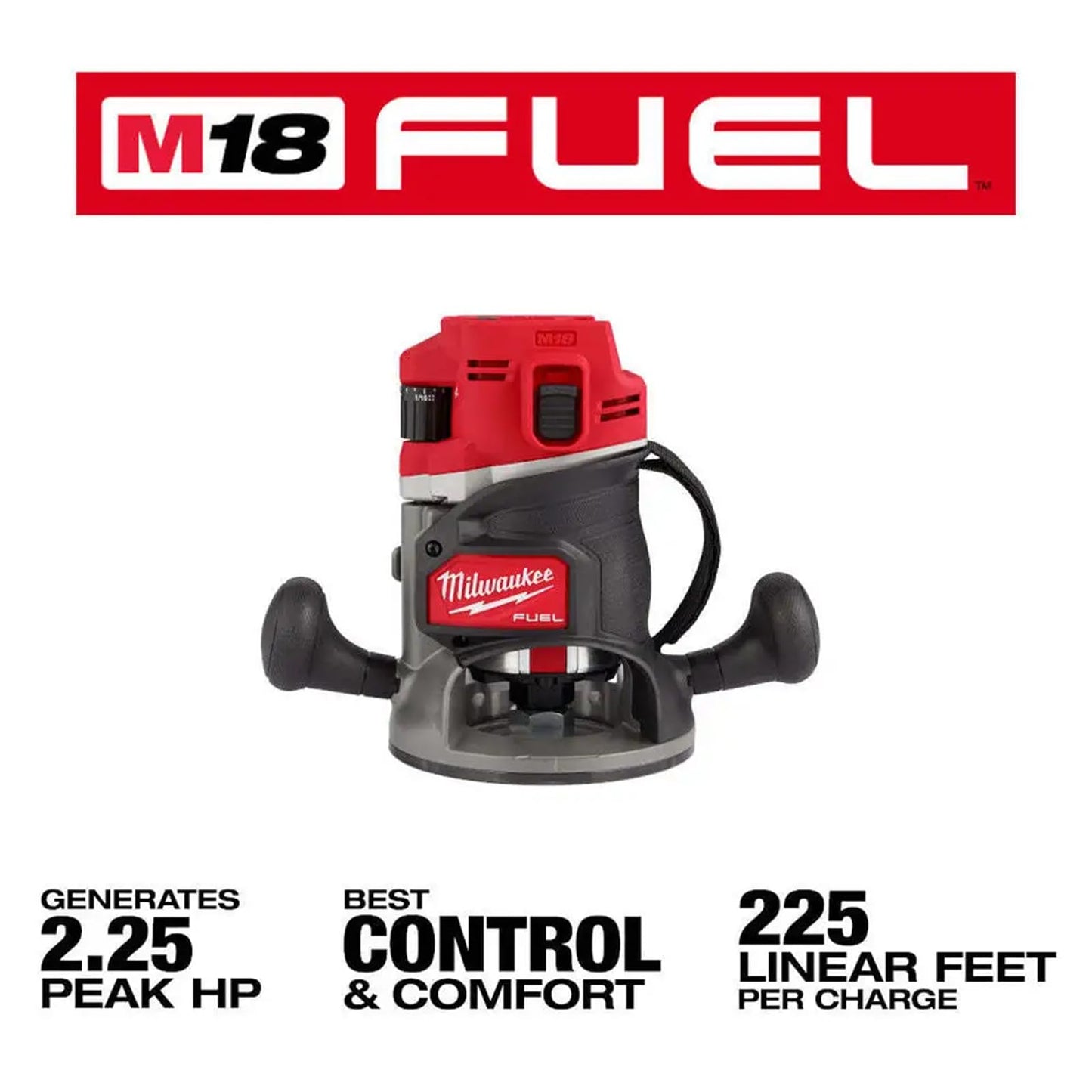 2838-20 For Milwaukee M18 FUEL 18V 1/2" Cordless Lithium-Ion Router - Bare Tool - WoodArtSupply