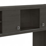 Office by kathy ireland Echo 60 -inch W Desktop Hutch, Charcoal Maple (KI60303-03) Bush Business Furniture