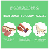 Wooden Puzzles for Adults, 3D Vision Effects Cave Forest Wooden Jigsaw Puzzles for Adults, Unique Shape, Hill Sunset Forest Trail Landscape Wood Puzzles Adult, Home Decor (L-13.4 * 13.3in -300 pcs) Pijesaksa